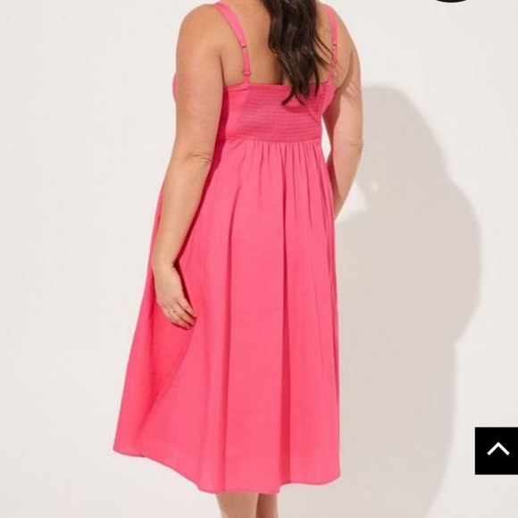 NWT Torrid Midi Poplin Dress - Picture 2 of 6